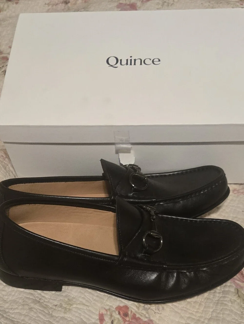 New Quince Black Calfskin Leather Horsebit Loafer - Mens Size 10